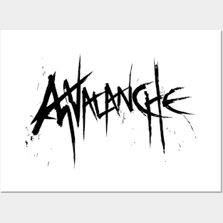 Avalanche (Black Text) Posters and Art